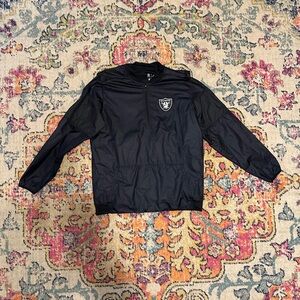 Raiders Black Quarter-Zip Pullover